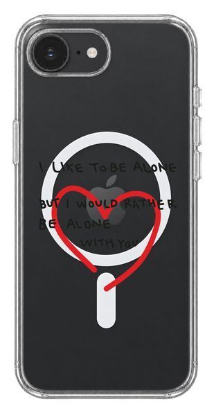 Чохол Oriental case iPhone 16e / 17e прозорий MagSafe I Like To Be Alone Black (11.9) pr_0075228_16e17e купити в інтернет-магазині Oriental Case в Києві від українського бренду Orientalcase ✅