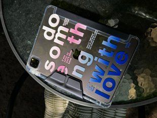 Чохол Logfer Origami iPad 11 (2025) Midnight Blue With Love Blue Pink (11.37) pr_0080842  купити в інтернет-магазині Oriental Case в Києві від українського бренду Orientalcase ✅