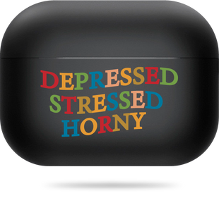 Oriental case black matte silicone case for AirPods Pro 2 Depressed (11.1) pr_0066006  in the online store Oriental Case in Kyiv from the Ukrainian brand Orientalcase ✅