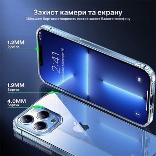 Чохол Oriental case iPhone 15 Plus прозорий пластиковий (ROCK) pr_0000585  купити в інтернет-магазині Oriental Case в Києві від українського бренду Orientalcase ✅