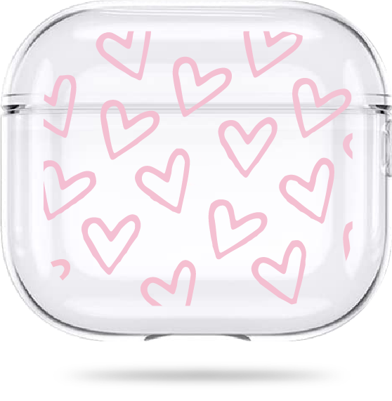 Oriental case transparent silicone case for AirPods 4 Heart Spring Pink (18.14) pr_0076508  in the online store Oriental Case in Kyiv from the Ukrainian brand Orientalcase ✅