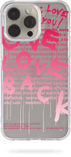 Чохол Oriental case iPhone 14 pro max прозорий силіконовий протиударний Give Love Back 2.0 Pink (13.23) pr_0047078  купити в інтернет-магазині Oriental Case в Києві від українського бренду Orientalcase ✅