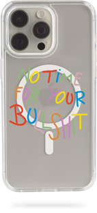 Чохол Oriental case iPhone 14 прозорий MagSafe No Time For Your Bullshit Colorful (11.28) pr_0051106  купити в інтернет-магазині Oriental Case в Києві від українського бренду Orientalcase ✅