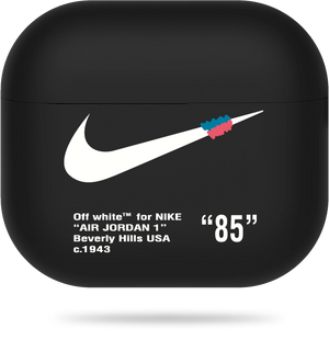 Oriental case black matte silicone case for AirPods 3 Nike&nbsp;off White White(11.7) pr_0065807  in the online store Oriental Case in Kyiv from the Ukrainian brand Orientalcase ✅