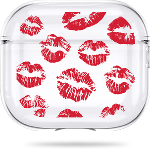 Чохол Oriental case прозорий силіконовий для AirPods 4 Love Red Lips (17.11) pr_0076509  купити в інтернет-магазині Oriental Case в Києві від українського бренду Orientalcase ✅