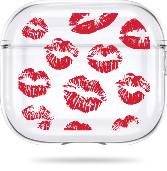 Чохол Oriental case прозорий силіконовий для AirPods 4 Love Red Lips (17.11) pr_0076509  купити в інтернет-магазині Oriental Case в Києві від українського бренду Orientalcase ✅