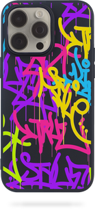 Чохол Oriental case iPhone 14 чорний силіконовий Graffiti Color 2.0 (3.5) pr_0051535  купити в інтернет-магазині Oriental Case в Києві від українського бренду Orientalcase ✅