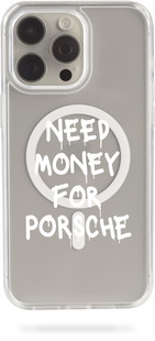 Oriental case iPhone 13 mini transparent MagSafe case Need Money For PORSCHE White (31.8.2) pr_0061560  in the online store Oriental Case in Kyiv from the Ukrainian brand Orientalcase ✅