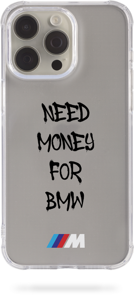 Чохол Oriental case iPhone 14 pro прозорий силіконовий протиударний Need_Money_For_BMW_M Black (31.9) pr_0062388  купити в інтернет-магазині Oriental Case в Києві від українського бренду Orientalcase ✅