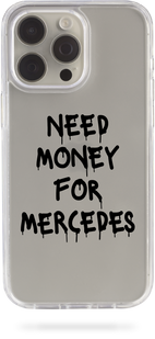 Чохол Oriental case iPhone 14 pro max прозорий пластиковий ROCK Need Money For MERCEDES Black (31.6) pr_0047830  купити в інтернет-магазині Oriental Case в Києві від українського бренду Orientalcase ✅