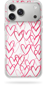 Oriental case iPhone 17 pro transparent plastic ROCK Heart 4Color Pink (18.15) pr_1900071 in the online store Oriental Case in Kyiv from the Ukrainian brand Orientalcase ✅