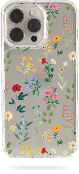 Чохол Oriental case iPhone 15 Plus прозорий пластиковий EVO Flowers Small 2.0 (1.2) pr_0043883  купити в інтернет-магазині Oriental Case в Києві від українського бренду Orientalcase ✅