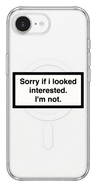 Чохол Oriental case iPhone 16e / 17e прозорий MagSafe Sorry If I Looked (10.3) pr_0075232_16e17e купити в інтернет-магазині Oriental Case в Києві від українського бренду Orientalcase ✅
