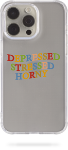 Чохол Oriental case iPhone 14 pro max прозорий силіконовий протиударний Depressed (11.1) pr_0047082  купити в інтернет-магазині Oriental Case в Києві від українського бренду Orientalcase ✅