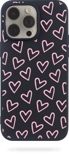 Чохол Oriental case iPhone 14 pro max чорний силіконовий Heart Spring Pink (18.14) pr_0048134  купити в інтернет-магазині Oriental Case в Києві від українського бренду Orientalcase ✅
