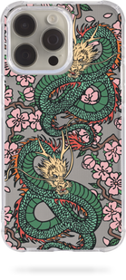 Чохол Oriental case iPhone 14 прозорий силіконовий протиударний Dragons Animals With Flowers (5.2) pr_0050563  купити в інтернет-магазині Oriental Case в Києві від українського бренду Orientalcase ✅