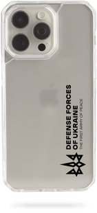 Чохол Oriental case iPhone 15 прозорий пластиковий EVO Defence Forces Of Ukraine Black (30.3) pr_0045587  купити в інтернет-магазині Oriental Case в Києві від українського бренду Orientalcase ✅