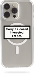 Oriental case iPhone 14 plus transparent MagSafe case Sorry If I Looked (10.3) pr_0049394  in the online store Oriental Case in Kyiv from the Ukrainian brand Orientalcase ✅