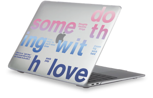 Чохол Oriental case прозорий MacBook Air 13 (2010-2017) With Love Blue Pink (11.37) pr_0065100  купити в інтернет-магазині Oriental Case в Києві від українського бренду Orientalcase ✅