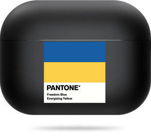Oriental case black matte silicone case for AirPods Pro 2 UA Pantone (19.5) pr_0066013  in the online store Oriental Case in Kyiv from the Ukrainian brand Orientalcase ✅