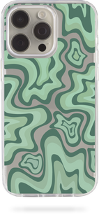 Чохол Oriental case iPhone 14 pro прозорий пластиковий ROCK Wave Pattern Green (6.21) pr_0063358  купити в інтернет-магазині Oriental Case в Києві від українського бренду Orientalcase ✅