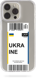 Чохол Oriental case iPhone 15 прозорий пластиковий ROCK Ticket Ukraine (14.1) pr_0046359  купити в інтернет-магазині Oriental Case в Києві від українського бренду Orientalcase ✅