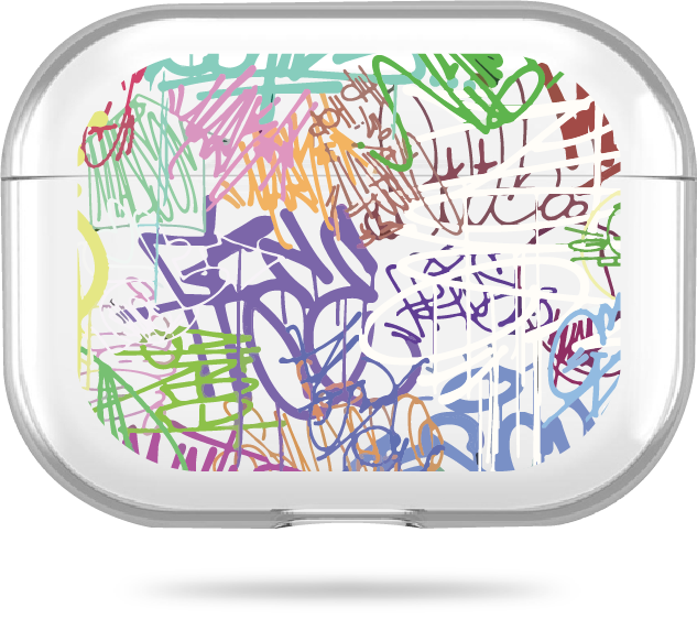 Oriental case transparent silicone case for AirPods Pro Graffiti Color (3.3) pr_0065828  in the online store Oriental Case in Kyiv from the Ukrainian brand Orientalcase ✅