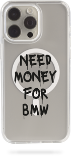 Oriental case iPhone 14 transparent MagSafe case Need Money For BMW Black (31.1) pr_0050962  in the online store Oriental Case in Kyiv from the Ukrainian brand Orientalcase ✅