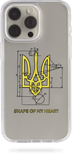 Oriental case iPhone 15 pro transparent plastic ROCK case Shape Of My Heart (19.37) pr_0042894  in the online store Oriental Case in Kyiv from the Ukrainian brand Orientalcase ✅