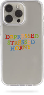Oriental case iPhone 15 pro transparent plastic ROCK case Depressed (11.1) pr_0042802  in the online store Oriental Case in Kyiv from the Ukrainian brand Orientalcase ✅
