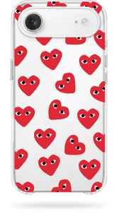 Чохол Oriental case iPhone 17 air прозорий силіконовий Hearts  pr_2100077 купити в інтернет-магазині Oriental Case в Києві від українського бренду Orientalcase ✅