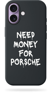 Чохол Oriental case iPhone 17 прозорий силіконовий Need Money For PORSCHE White (31.8.2) pr_2200023 купити в інтернет-магазині Oriental Case в Києві від українського бренду Orientalcase ✅