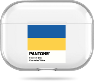 Чохол Oriental case прозорий силіконовий для AirPods Pro 2 UA Pantone (19.5) pr_0065964  купити в інтернет-магазині Oriental Case в Києві від українського бренду Orientalcase ✅