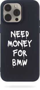 Чохол Oriental case iPhone 14 чорний силіконовий Need Money For BMW White (31.1.2) pr_0051542  купити в інтернет-магазині Oriental Case в Києві від українського бренду Orientalcase ✅