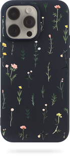 Oriental case iPhone 15 pro black silicone case Flowers Small (1.1) pr_0043021  in the online store Oriental Case in Kyiv from the Ukrainian brand Orientalcase ✅