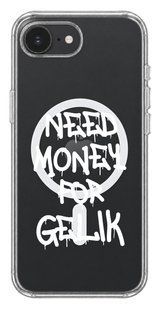 Oriental case iPhone 16e / 17e transparent MagSafe case Need Money For GELIK White (31.4.2) pr_0075087_16e17e in the online store Oriental Case in Kyiv from the Ukrainian brand Orientalcase ✅