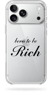 Чохол Oriental case iPhone 18 pro max прозорий пластиковий ROCK Born to be RICH Black (11.65) pr_0077 купити в інтернет-магазині Oriental Case в Києві від українського бренду Orientalcase ✅