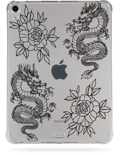 Oriental case iPad Air 13 (2024) transparent shockproof case Dragons Japan Black (5.3) pr_0066449  in the online store Oriental Case in Kyiv from the Ukrainian brand Orientalcase ✅