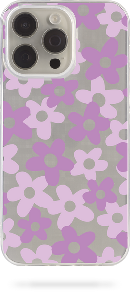 Oriental case iPhone 15 transparent silicone case Flowers Viola (1.15) pr_0045002  in the online store Oriental Case in Kyiv from the Ukrainian brand Orientalcase ✅