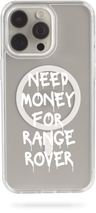 Oriental case iPhone 16 Pro transparent MagSafe case Need Money For RANGE ROVER White (31.7.2) pr_0073376  in the online store Oriental Case in Kyiv from the Ukrainian brand Orientalcase ✅