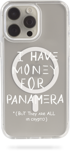 Oriental case iPhone 13 mini transparent MagSafe case I_Have_Money_ Panamera_White (32.1) pr_0061569  in the online store Oriental Case in Kyiv from the Ukrainian brand Orientalcase ✅
