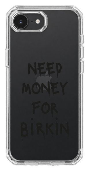 Oriental case iPhone 16e / 17e transparent plastic EVO case Need Money For Birkin Black (31.2) pr_0074789_16e17e in the online store Oriental Case in Kyiv from the Ukrainian brand Orientalcase ✅