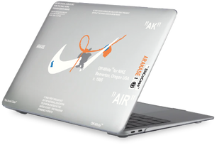 Чохол Oriental case прозорий Macbook Air 13.3 2018-2020 M1 Nike Off white orange (11.7) pr_0064098  купити в інтернет-магазині Oriental Case в Києві від українського бренду Orientalcase ✅