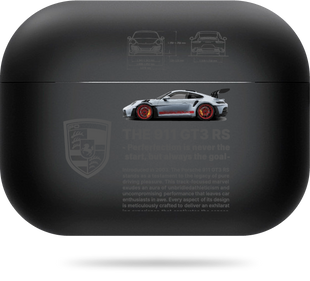 Oriental case black matte silicone case for AirPods Pro 2 Porsche&nbsp;911 GT3 (33.1) pr_0066017  in the online store Oriental Case in Kyiv from the Ukrainian brand Orientalcase ✅