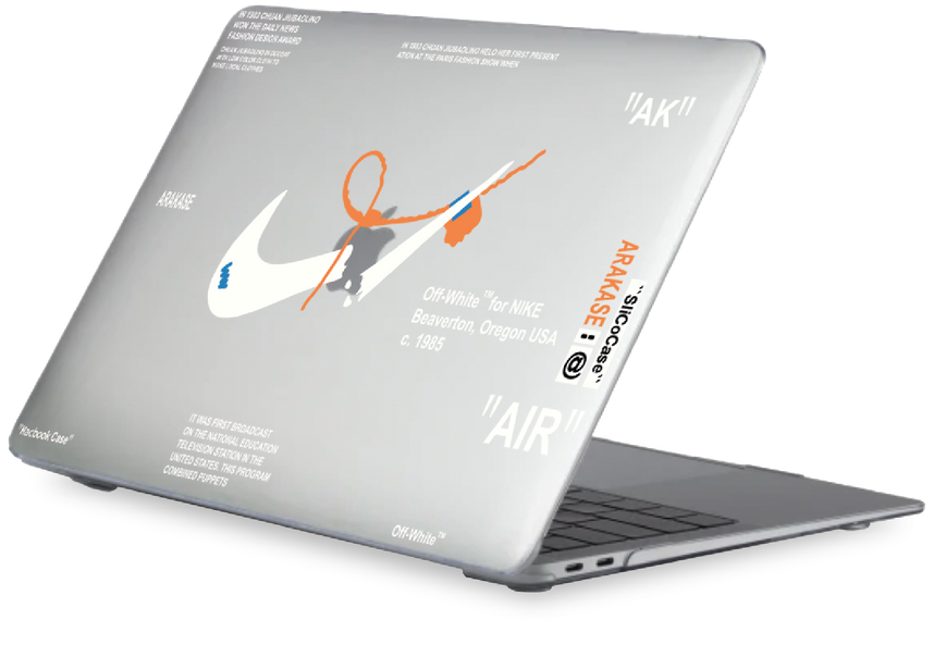 Чохол Oriental case прозорий Macbook Air 13.3 2018-2020 M1 Nike Off white orange (11.7) pr_0064098  купити в інтернет-магазині Oriental Case в Києві від українського бренду Orientalcase ✅