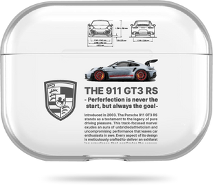 Чохол Oriental case прозорий силіконовий для AirPods Pro 2 Porsche&nbsp;911 GT3 (33.1) pr_0065968  купити в інтернет-магазині Oriental Case в Києві від українського бренду Orientalcase ✅