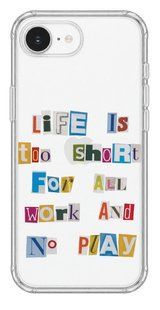 Чохол Oriental case iPhone 16e / 17e прозорий силіконовий протиударний Life Is Too Short (10.5) pr_0074641_16e17e купити в інтернет-магазині Oriental Case в Києві від українського бренду Orientalcase ✅