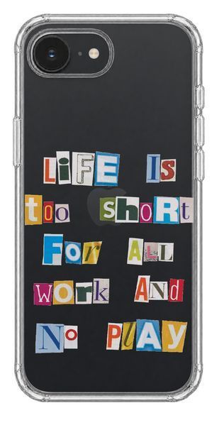 Чохол Oriental case iPhone 16e / 17e прозорий силіконовий протиударний Life Is Too Short (10.5) pr_0074641_16e17e купити в інтернет-магазині Oriental Case в Києві від українського бренду Orientalcase ✅
