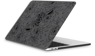Чохол Oriental case чорний матовий Macbook Air 13.3 2018-2020 M1. Animals Leo with Flowers Black (8.6) pr_0064150  купити в інтернет-магазині Oriental Case в Києві від українського бренду Orientalcase ✅