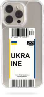 Oriental case iPhone 14 pro max transparent plastic EVO case Ticket Ukraine (14.1) pr_0047491  in the online store Oriental Case in Kyiv from the Ukrainian brand Orientalcase ✅